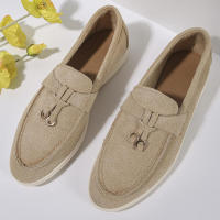 Nuevos mocasines planos de ante con punta redonda de talla grande para mujer, zapatos informales sin cordones - details 16