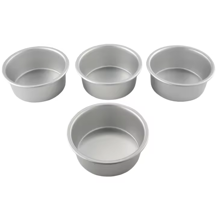 Juego de sartenes redondas para hornear, sartenes para Mini Pizza, Quiche y saludable, 4 pulgadas - 1