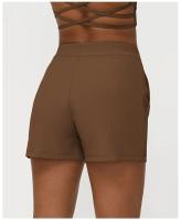 Pantalones Cortos de Yoga de Nylon para Mujer Ajuste Suelto, Manga de Cinturón, Secado Rápido, Transpirable con Bolsillos Ideal para Yoga y Deportes - details 9