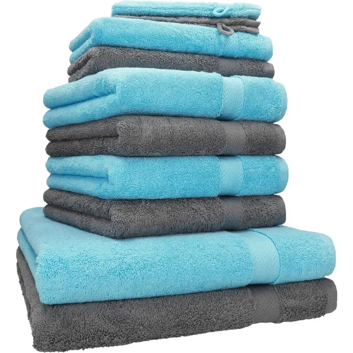 Juego de Toallas de Algodón Premium de 10 Piezas 2 Toallas de Baño, 4 de Mano, 2 para Invitados - 1