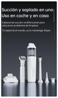 Mini aspiradora, plumero de aire y bomba de mano 3 en 1, pequeña aspiradora de mano inalámbrica, carga USB, fácil de limpiar escritorio, teclado, cajón, interior del automóvil y otros espacios - details 5