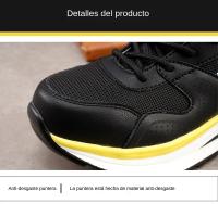 Botas de trabajo de alta calidad para hombre, zapatillas de seguridad antipinchazos, puntera de acero, calzado protector indestructible, moda 2023 - details 9