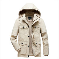 Abrigo grueso de lana para hombre, chaqueta con gorro extraíble, estilo medio y largo, Parkas cálidas a prueba de viento, invierno, novedad de 2024 - details 4