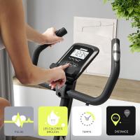 estática - Resistencia magnética, Operación silenciosa, Comodidad ajustable, Pantalla LCD, Medición del pulso, Calorías, Diseño compacto, Soporte para smartphone, Max 110 kg - details 14