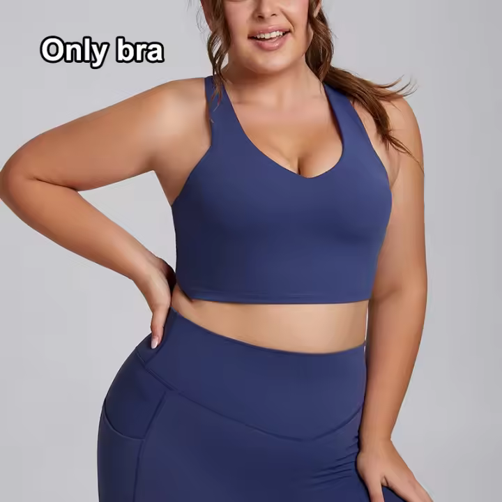 Conjunto de Yoga Talla Grande Conjunto de Gimnasio Deportivo para Mujeres Curvas - 1