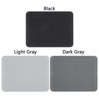 Mantel Individual de silicona para cocina, almohadilla de drenaje antideslizante, soporte plegable para platos, aislamiento térmico, 1 piezas - details 6