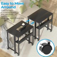 Escritorio Plegable Pequeño Estante de Almacenamiento con Ruedas Montaje Fácil - details 28