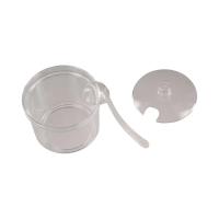Cuchara y tapa para condimentos, tarro acrílico transparente a prueba de goteo, recipiente para condimentos visible, mesa de comedor - details 7