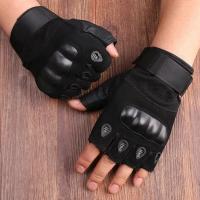Guantes de medio dedo para hombre, guante táctico para exteriores, deportes, Airsoft, motocicleta, ciclismo - details 5