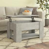 Mesa de centro, mesa auxiliar, consola lateral, salón, sofá, sala de estar, cafetería, muebles, mobiliario, madera contrachapada blanca, 79x49x41 cm - details 31