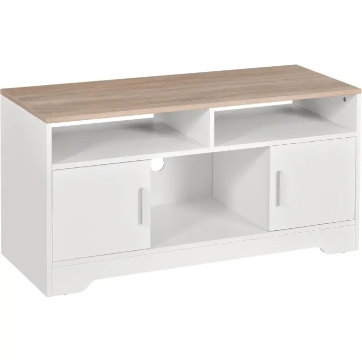Mueble para Televisor de Mesa Diseño Clásico Gran Espacio de Almacenamiento - 1