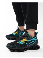 Zapatillas de ocio versátiles para hombre, zapatos deportivos ligeros y cómodos para caminar, zapatos para correr con hoja de grafiti a la moda, calzado masculino - details 31