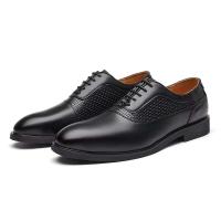Zapatos formales de cuero genuino para hombres y zapatos casuales de boda Oxford, zapatos de altura de negocios - details 16
