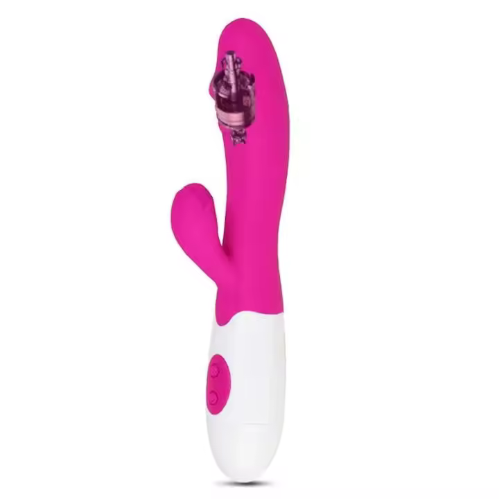 Vibrador de Conejo Dual Silicona Impermeable G Spot Dildo para Mujeres Masajeador de Clítoro y Ánus - 1