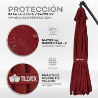 Paraguas de aluminio con manivela 300/350 cm de diámetro Protección UV Impermeable para mercado - details 18