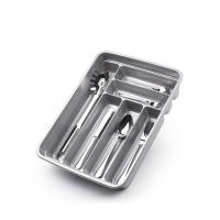 Porta Cubiertos Plástico 6 Compartimentos Gris, Cocina, Organizador Bandeja Porta Cubiertos - Plastic Forte - details 1