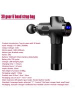 Pistola de Masaje Fascial Masajeador Eléctrico de Percusión para Cuerpo, Cuello, Espalda, Tejido Profundo, Relajación Muscular, Alivio del Dolor, Fitness - details 0