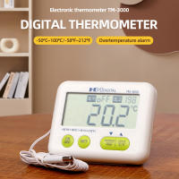 Medidor de temperatura Digital para interiores y exteriores, alarma, termómetro magnético para refrigerador, pantalla LCD con Sensor externo, nuevo - details 0