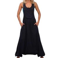 Mono de Manga Sin Aretes para Mujer Pantalones Harem con Bolsillo Lateral Ropa de Trabajo Suelta - details 3