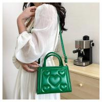 1 bolso elegante de color sólido para mujer con correa desmontable - Diseño con patrón de corazón, perfecto para regalo del Día de San Valentín, disponible en magenta, blanco, negro, verde, amarillo - details 12