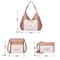 Bolso de hombro de piel sintética para mujer, Bolsa de tres piezas, suave - details 0