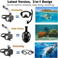Máscara De Natación Plegable Antiniebla Con Sistema Topo Seco Para Natación Libre Equipamiento Profesional De Snorkel Para Adultos Y Niños - details 3
