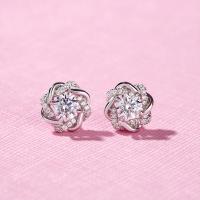 Pendientes de Moissanita de Plata Esterlina 925 Diseño de Nudo de Amor de 2 Quilates - details 13
