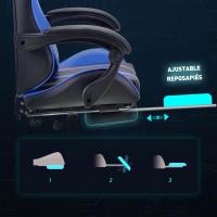 Silla Gaming Silla de Oficina Silla Giratoria Silla de Ordenador Silla de Tareas Silla de Escritorio Silla Ergonómica Silla de Carreras Silla de Cuero Silla PC Gaming (Rojo, con reposapiés) - details 40