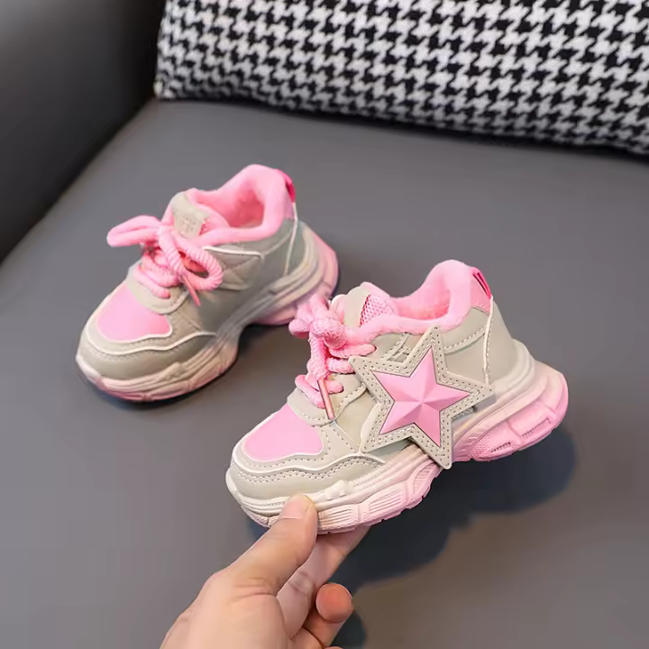 -6 años de edad 3 niños zapatillas de deporte de lana cálidas niñas zapatillas para correr - 1
