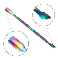 Herramientas de Manicura de Titanio Holográfico Set de 2 Piezas Pulverizador de Piel Muerta Doble Resorte Cortador de Uñas - details 4