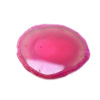1 Uds. Losa de ágata roja, azul y púrpura de 70-90g, posavasos de cristal Mineral de amatista, borde galvanizado, rebanada de ágata geoda - details 34