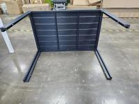 Mesa de comedor Rectangular de aluminio para exteriores, Mesa Grande negra para terraza, Patio trasero, césped, 110x70x73cm - details 3