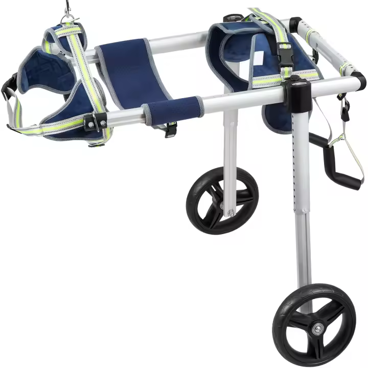 SucceBuy Silla de ruedas para mascotas de 2 ruedas para patas traseras, carrito para perros ajustable - 1