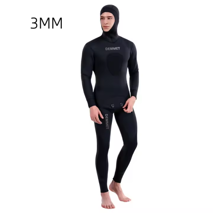 Traje de neopreno de 3MM para hombre, conjunto de dos piezas que mantiene el calor y el frío, adecuado para nadar, bucear, surf, kayak - 1