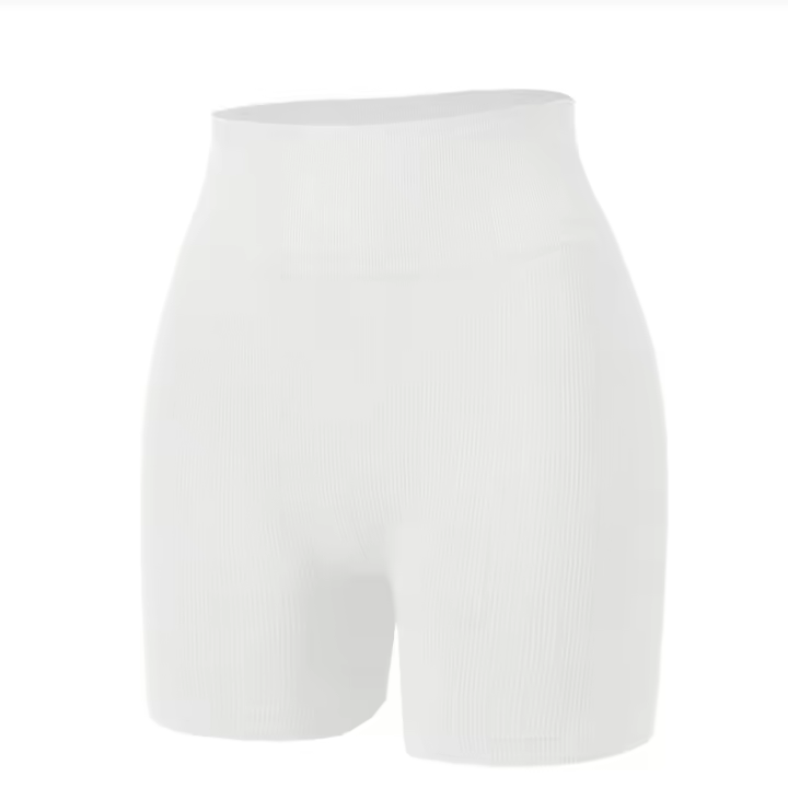 Pantalones cortos deportivos de punto sin costuras, pantalones cortos informales de cintura alta con realce para ciclismo, Fitness, correr, pantalones cortos ajustados de Yoga para levantamiento de cadera, ropa deportiva - 1