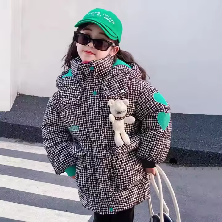 Chaqueta de plumón para niñas, camiseta a prueba de viento 2025 algodón, esquí especial cálido y grueso para invierno, ropa, ropa para niños - 1
