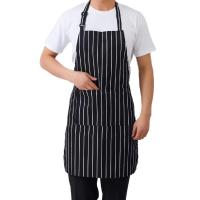Delantal de cocina para hombre y mujer, Halter mandil con cuello de Chef, 2 bolsillos, sin mangas, estampado de camarero y barbacoa - details 0