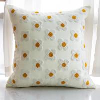 Almohada bordada para sofá, funda decorativa con respaldo de flores, estilo nórdico, 1 unidad - details 6