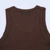 PB & ZA 2025 estilo básico simple versátil casual color sólido chaleco top novedad de verano tirantes sin mangas para mujer - details 10
