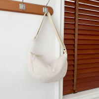 Bolso Cruzado Semi-Luna Bolso de Hombro de Pana Casual para Mujeres Bolso de Mano de Viaje de Color Sólido - details 25