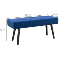 Taburete de Cama Multifuncional Moderno Banco de Acero con Cojín 120kg de Carga - details 20