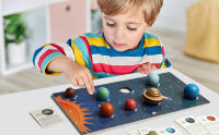 3D Wooden Solar System Model，Kids Solar System