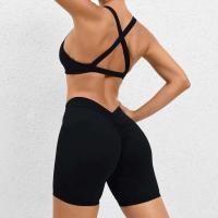 Conjunto de pantalones cortos cruzados sin espalda para mujer, ropa deportiva de 2 piezas, ropa de entrenamiento PIESS, ropa deportiva - details 24