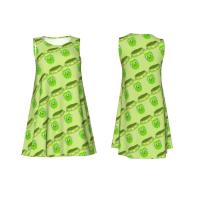 Vestido Duo de búho sin mangas informal para mujer, divertido pájaro verde, viajes personalizados, D-Duogos - details 66
