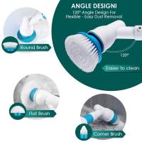 Fregadora Giratoria Eléctrica con 3 Cabezales de Cepillo Reemplazables, Mango de Extensión Ajustable para Baño, Cocina y Coche - details 3