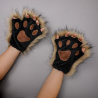 Faux Fur Fox Cat Ears Hair Clip Tail Gloves Set Fluffy Wolf Fox Cosplay Costume Animal Dress Up Fancy Dress Accessories Halloween Role Play Party Costume Couples sex toys - details 2