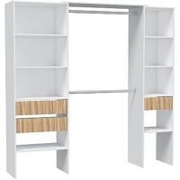 Nute y Blanco Vestido con Cajones. Medidas: 190 cm Ancho x 187 cm Alto x 40 cm Fondo - details 0