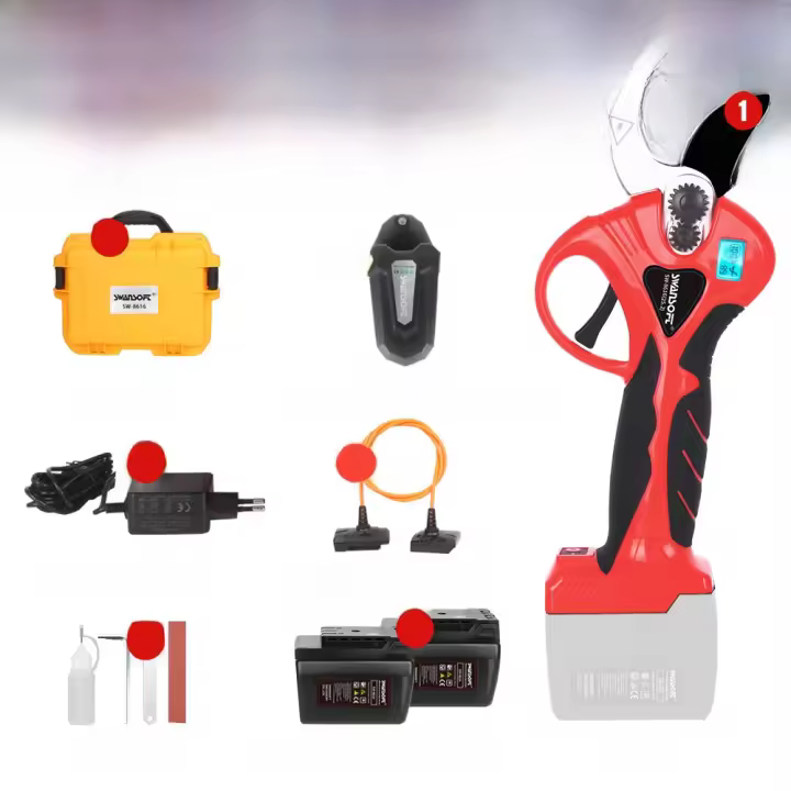 Cortador de Ramas de Pruning Eléctrico Sin Cable SWANSOFT Herramienta de Jardinería Eficiente para Frutales y Bonsáis 25.2V de Potencia - 1