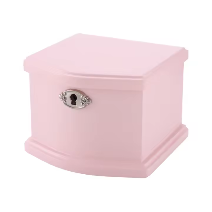 Jozen Gift Joyero musical de bailarina mediana con espejo y collar para niñas, cofre de música para almacenamiento de joyas para niños (blanco/púrpura) - 1
