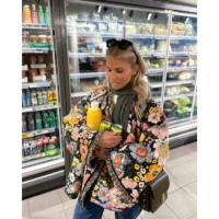 Ropa acolchada de algodón para mujer，Cachemira impresa，Comodidad y casual，Manga acampanada suelta - details 7